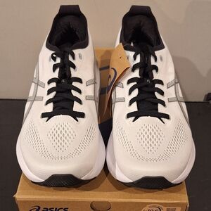 ASICS White and Black Running Shoes
